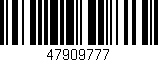 Código de barras (EAN, GTIN, SKU, ISBN): '47909777'
