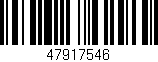 Código de barras (EAN, GTIN, SKU, ISBN): '47917546'