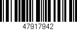 Código de barras (EAN, GTIN, SKU, ISBN): '47917942'