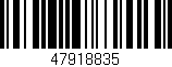 Código de barras (EAN, GTIN, SKU, ISBN): '47918835'
