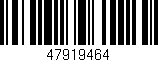 Código de barras (EAN, GTIN, SKU, ISBN): '47919464'