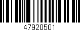 Código de barras (EAN, GTIN, SKU, ISBN): '47920501'