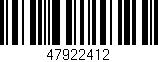 Código de barras (EAN, GTIN, SKU, ISBN): '47922412'