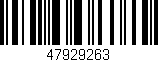 Código de barras (EAN, GTIN, SKU, ISBN): '47929263'