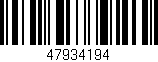 Código de barras (EAN, GTIN, SKU, ISBN): '47934194'