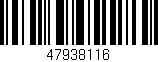 Código de barras (EAN, GTIN, SKU, ISBN): '47938116'