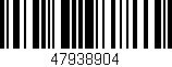 Código de barras (EAN, GTIN, SKU, ISBN): '47938904'