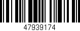 Código de barras (EAN, GTIN, SKU, ISBN): '47939174'