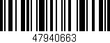 Código de barras (EAN, GTIN, SKU, ISBN): '47940663'