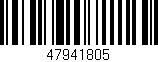 Código de barras (EAN, GTIN, SKU, ISBN): '47941805'