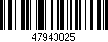 Código de barras (EAN, GTIN, SKU, ISBN): '47943825'