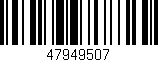 Código de barras (EAN, GTIN, SKU, ISBN): '47949507'
