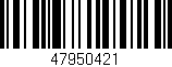 Código de barras (EAN, GTIN, SKU, ISBN): '47950421'
