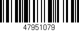 Código de barras (EAN, GTIN, SKU, ISBN): '47951079'