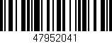 Código de barras (EAN, GTIN, SKU, ISBN): '47952041'