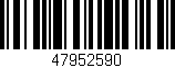 Código de barras (EAN, GTIN, SKU, ISBN): '47952590'