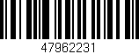 Código de barras (EAN, GTIN, SKU, ISBN): '47962231'