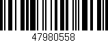 Código de barras (EAN, GTIN, SKU, ISBN): '47980558'