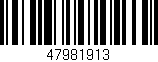 Código de barras (EAN, GTIN, SKU, ISBN): '47981913'