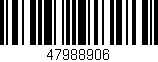 Código de barras (EAN, GTIN, SKU, ISBN): '47988906'