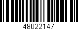 Código de barras (EAN, GTIN, SKU, ISBN): '48022147'