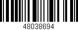 Código de barras (EAN, GTIN, SKU, ISBN): '48038694'