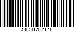 Código de barras (EAN, GTIN, SKU, ISBN): '4804617001018'