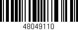 Código de barras (EAN, GTIN, SKU, ISBN): '48049110'