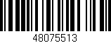 Código de barras (EAN, GTIN, SKU, ISBN): '48075513'