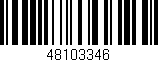 Código de barras (EAN, GTIN, SKU, ISBN): '48103346'