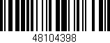 Código de barras (EAN, GTIN, SKU, ISBN): '48104398'