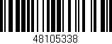 Código de barras (EAN, GTIN, SKU, ISBN): '48105338'