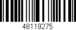 Código de barras (EAN, GTIN, SKU, ISBN): '48119275'