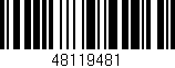 Código de barras (EAN, GTIN, SKU, ISBN): '48119481'