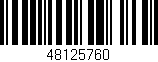 Código de barras (EAN, GTIN, SKU, ISBN): '48125760'