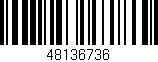 Código de barras (EAN, GTIN, SKU, ISBN): '48136736'