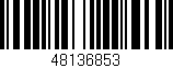 Código de barras (EAN, GTIN, SKU, ISBN): '48136853'