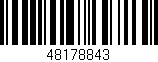 Código de barras (EAN, GTIN, SKU, ISBN): '48178843'