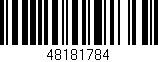 Código de barras (EAN, GTIN, SKU, ISBN): '48181784'