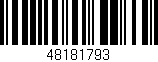 Código de barras (EAN, GTIN, SKU, ISBN): '48181793'