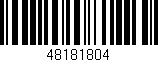 Código de barras (EAN, GTIN, SKU, ISBN): '48181804'