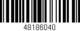 Código de barras (EAN, GTIN, SKU, ISBN): '48186040'