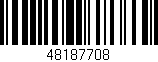 Código de barras (EAN, GTIN, SKU, ISBN): '48187708'