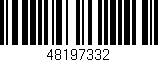 Código de barras (EAN, GTIN, SKU, ISBN): '48197332'