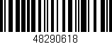 Código de barras (EAN, GTIN, SKU, ISBN): '48290618'