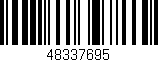 Código de barras (EAN, GTIN, SKU, ISBN): '48337695'
