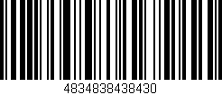 Código de barras (EAN, GTIN, SKU, ISBN): '4834838438430'