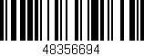 Código de barras (EAN, GTIN, SKU, ISBN): '48356694'