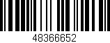 Código de barras (EAN, GTIN, SKU, ISBN): '48366652'