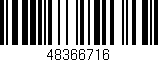 Código de barras (EAN, GTIN, SKU, ISBN): '48366716'